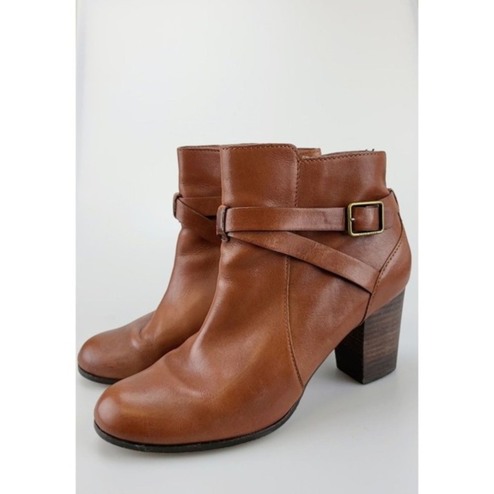 Cowgirl Prep Pull On Boots‎ Womens 10 Brown Western Biker Chocolate COLE HAAN